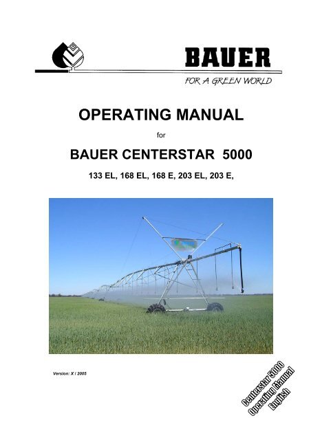 OPERATING MANUAL - Bauer