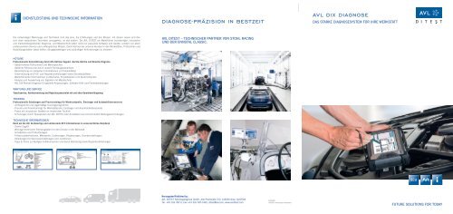 AVL DiX Diagnose Produktfolder - AVL DiTEST