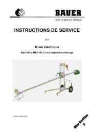 INSTRUCTIONS DE SERVICE - Bauer