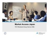 Market Access to Japan PPP1.6 - Market Access Services - Tuv