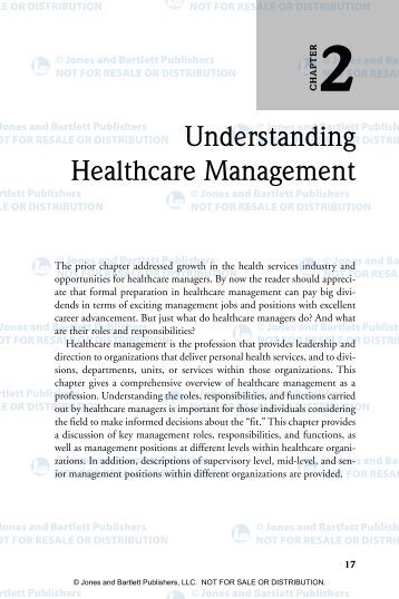 Understanding Healthcare Management - Jones & Bartlett Learning