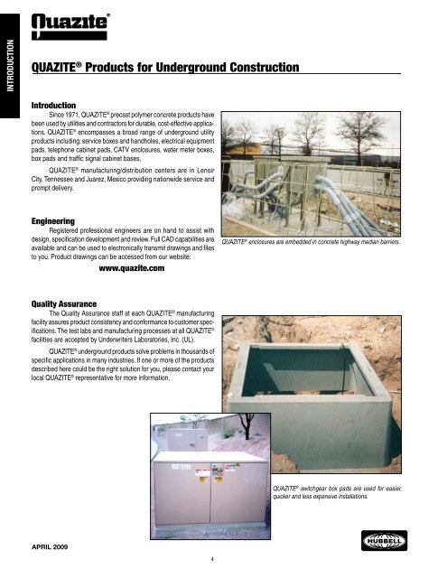 UNDERGROUND ENCLOSURES AND PADS - A to Z MUNI-DOT