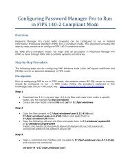 Configuring Password Manager Pro to Run in FIPS ... - ManageEngine