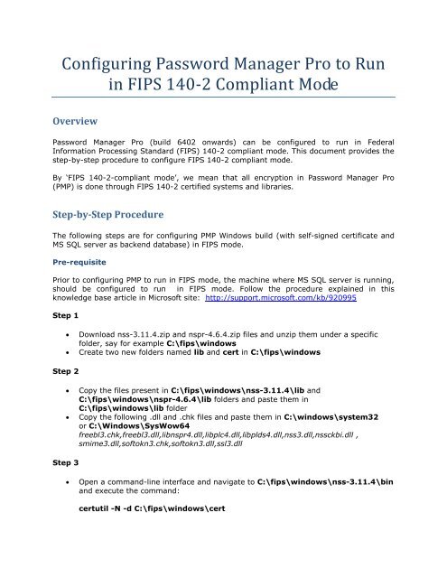 pmp password manager pro