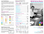 MCAD Service Bureau - MCAD Intranet