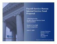 DOA Payroll Service Bureau Presentation - JLARC