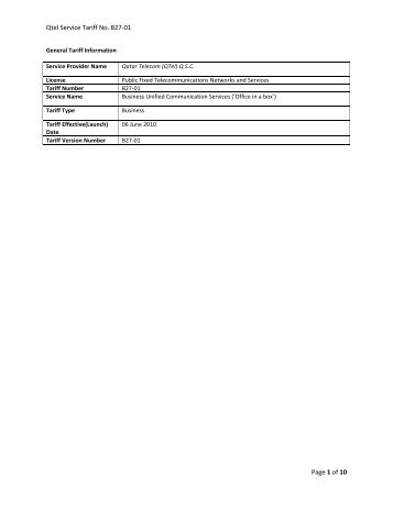 B27-01-Business Unified Communication Service - Qtel