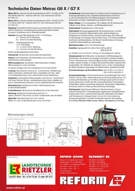 Metrac G6X/G7X - Landtechnik Rietzler