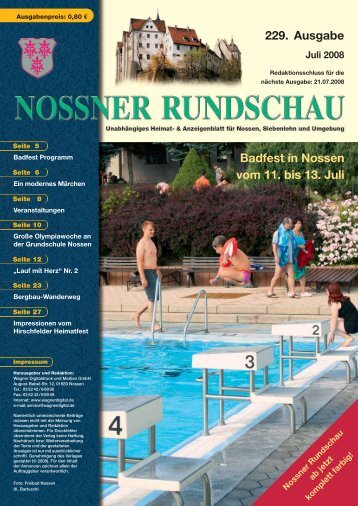 Badfest in Nossen vom 11. bis 13. Juli - Nossner Rundschau