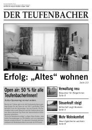 Erfolg: „Altes“ wohnen - Teufenbach