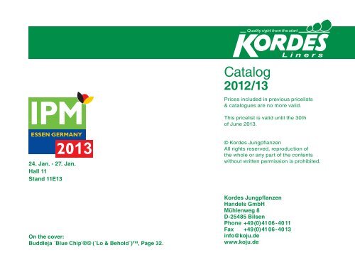 Catalog 2012/13 - Kordes-Jungpflanzen