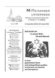 22. Dezember 2012 bis 20. Januar 2013 - Pfarrei Kümmersbruck