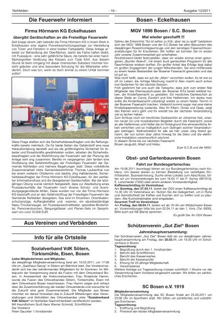 Nohfelder Nachrichten - Gemeinde Nohfelden