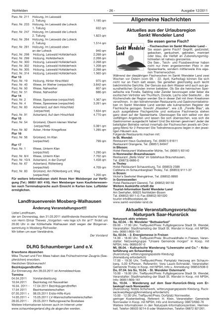 Nohfelder Nachrichten - Gemeinde Nohfelden