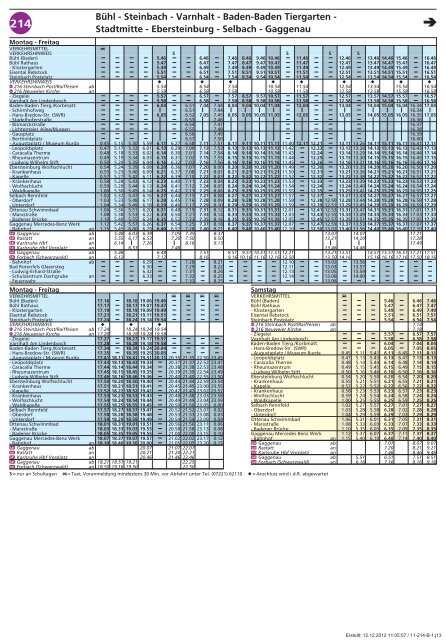 Bus-Linie 214 - Im Tal der Murg