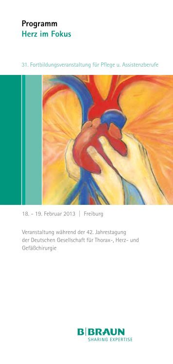 Programm Herz im Fokus - Deutschen Gesellschaft für Thorax-, Herz
