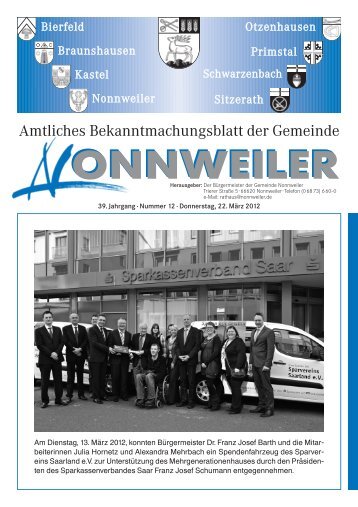 Das Amtsblatt - Gemeinde Nonnweiler