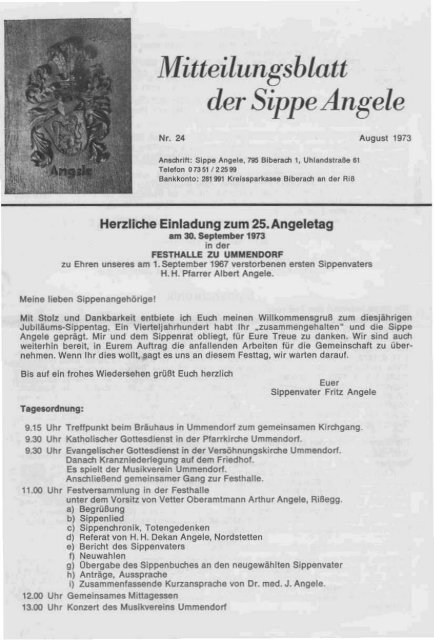 Das Mitteilungsblatt 24 von 1973 als pdf-Datei - Angele Sippe