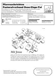 pfarrnachrichten 68 - Pastoralverbund Oene Elspe Tal