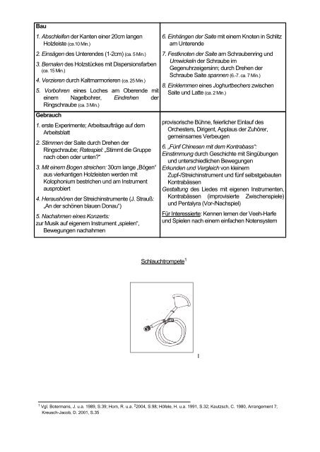 Musikinstrumente selber bauen