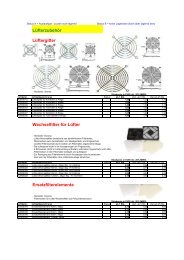 Lüfterzubehör Lüftergitter Wechselfilter für Lüfter ... - Riedl Electronic