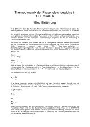 Thermodynamik der Phasengleichgewichte in CHEMCAD 6 Eine ...