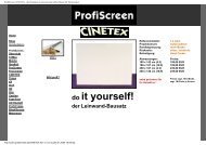 ProfiScreen CINETEX - die Heimkino-Leinwand zum selber Bauen ...