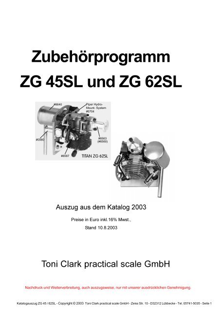 Katalogauszug 2003 Toni Clark practical scale GmbH