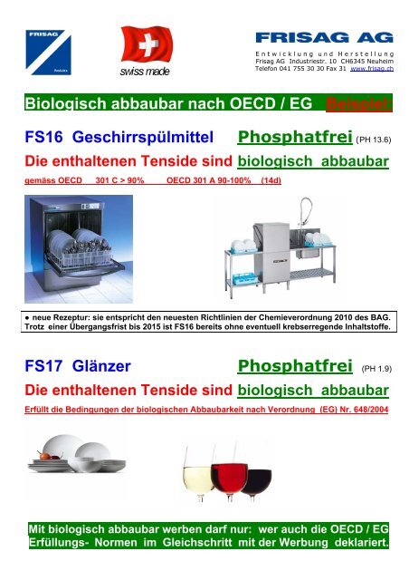 Hygiene & Reinigungs Kontrollblätter zum selber drucken - Frisag AG