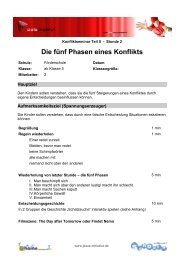 Die fünf Phasen eines Konflikts - Konflikttraining an Schulen