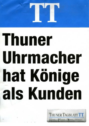 Thuner Tagblatt Koenige Kunden - Haldimann