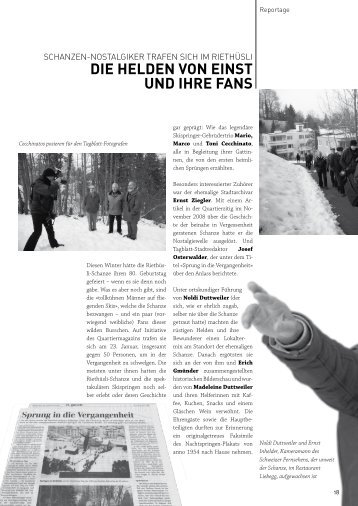 nostalgischen Schanzentreff 23.1.2010 Magazin fürs Nest