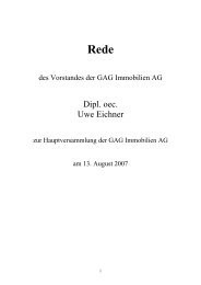 Dipl. oec. Uwe Eichner - GAG Immobilien AG