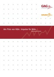 Am Puls von Köln. Impulse für Köln. - GAG Immobilien AG