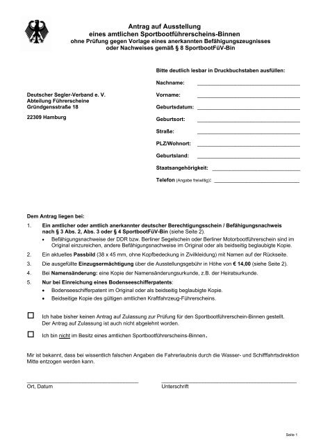 Umschreibung BSP -> Sportboot Binnen, DSV (PDF, ca. 98