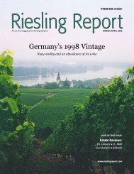 Germany's 1998 Vintage - Riesling Report