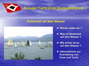 Inhalte der Podiumsdiskussion - Kreuzer Yacht Club Deutschland e.V.