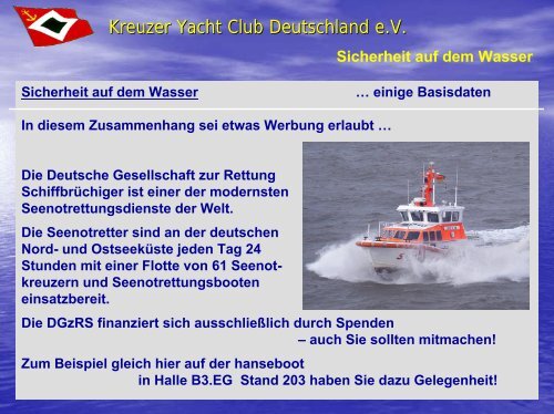Inhalte der Podiumsdiskussion - Kreuzer Yacht Club Deutschland e.V.