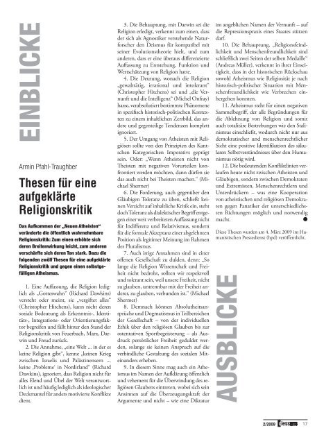 PRO ETHIK - Humanistischer Verband Deutschlands