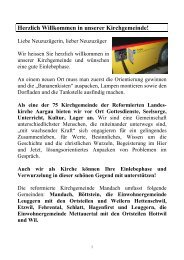 Herzlich Willkommen in unserer Kirchgemeinde! - Gemeinde Mandach