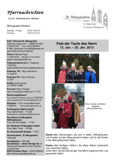 3. KW Pfarrnachrichten vom 13. Jan. 2013.pdf - St. Margaretha Emstek