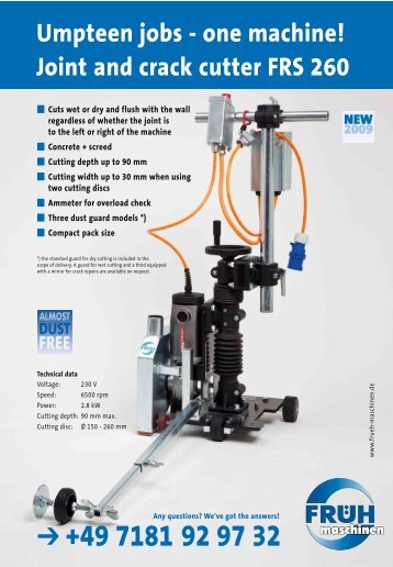 Umpteen jobs - one machine! Joint and crack cutter FRS 260