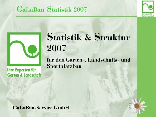 Galabau Statistik 2007 Bundesverband Garten Landschafts