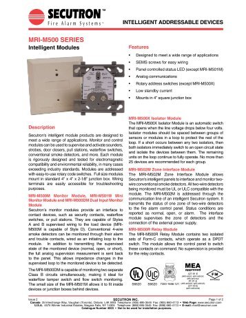 MRI-M500 SERIES - Secutron