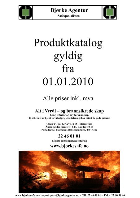Produktkatalog 2010.pub - Bjørke Agentur