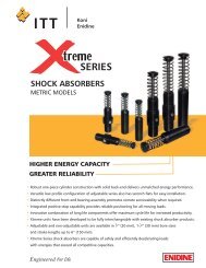Xtreme Series Shock Absorbers - ITT Enidine Inc.