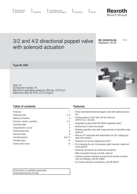 Re 22045 Pdf Bosch Rexroth