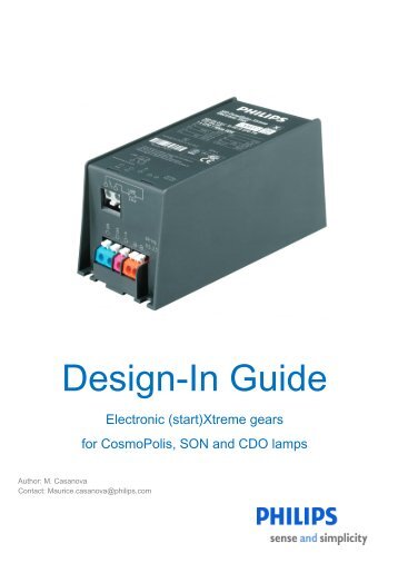 Design-in Guide for Xtreme drivers low wattage - Philips Lighting