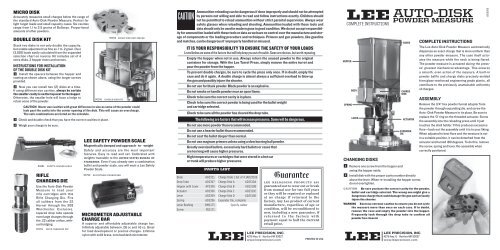 Lee Bushing Chart