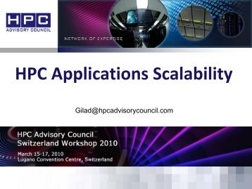 Large scale applications scalability - HPC Advisory Council